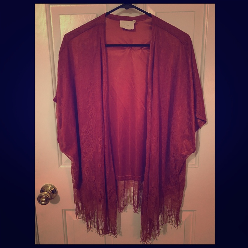 LUSH Burnt Orange Kimono (Urban Outfitters)